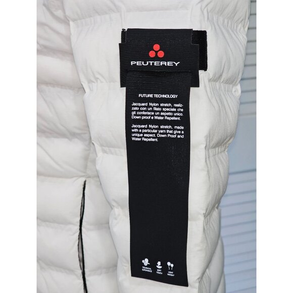 NWT Peuterey Women's Bianco Polyester Quilted Down Jacket Size 40 S 1937 - Picture 5 of 15